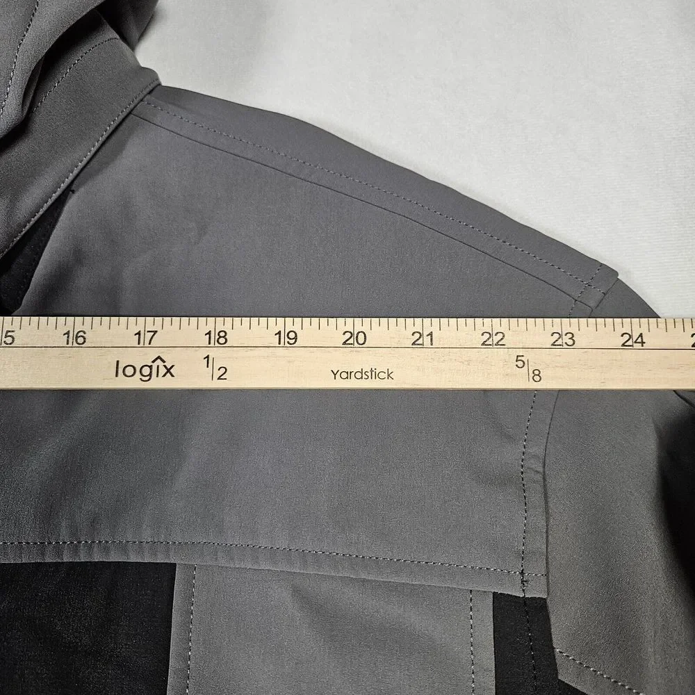Duluth Trading Jacket Men 2XL Tall Grey Hills Windfront Hooded Fleece Lined Gorp